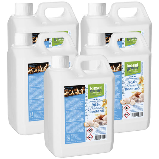 Bioethanol mit Meer Duft - 25 Liter (5 x 5 Liter)