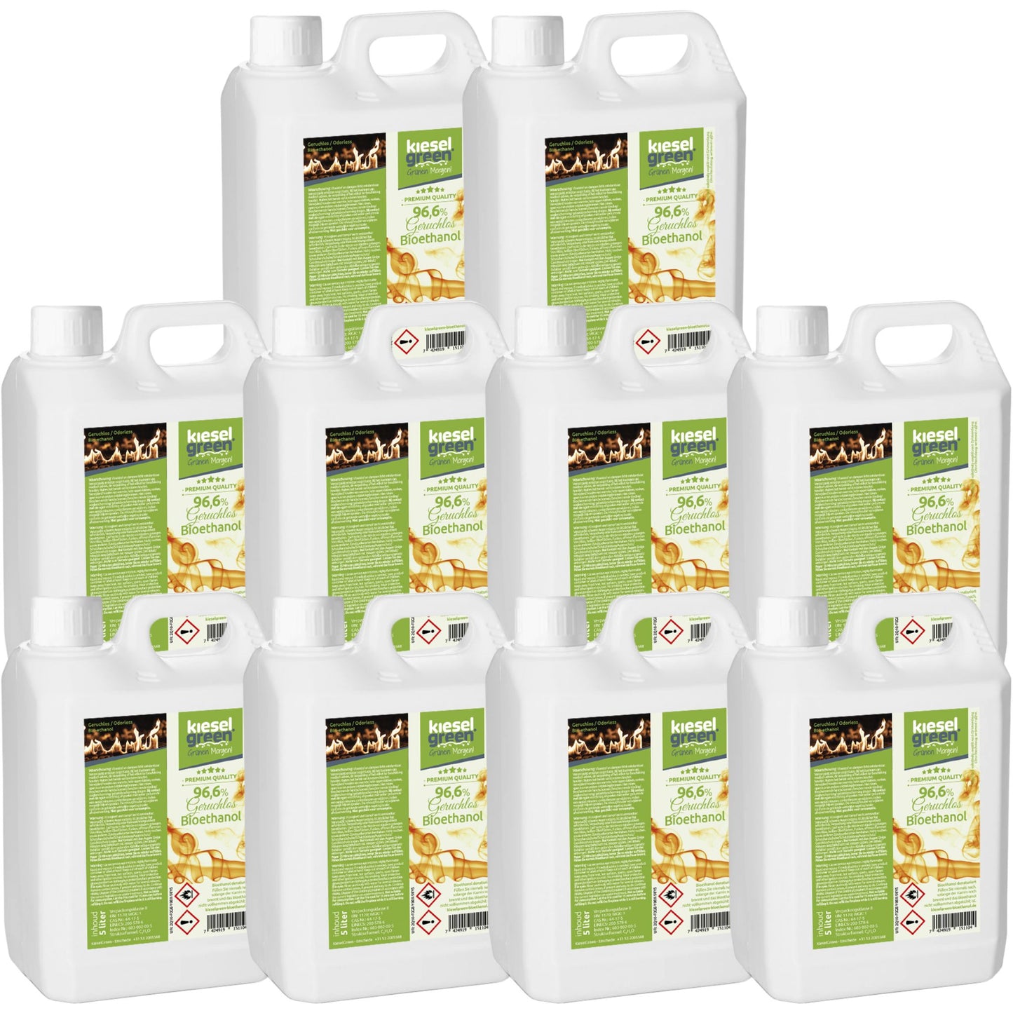 Bioethanol Geruchslos - 50 Liter (10 x 5 Liter)