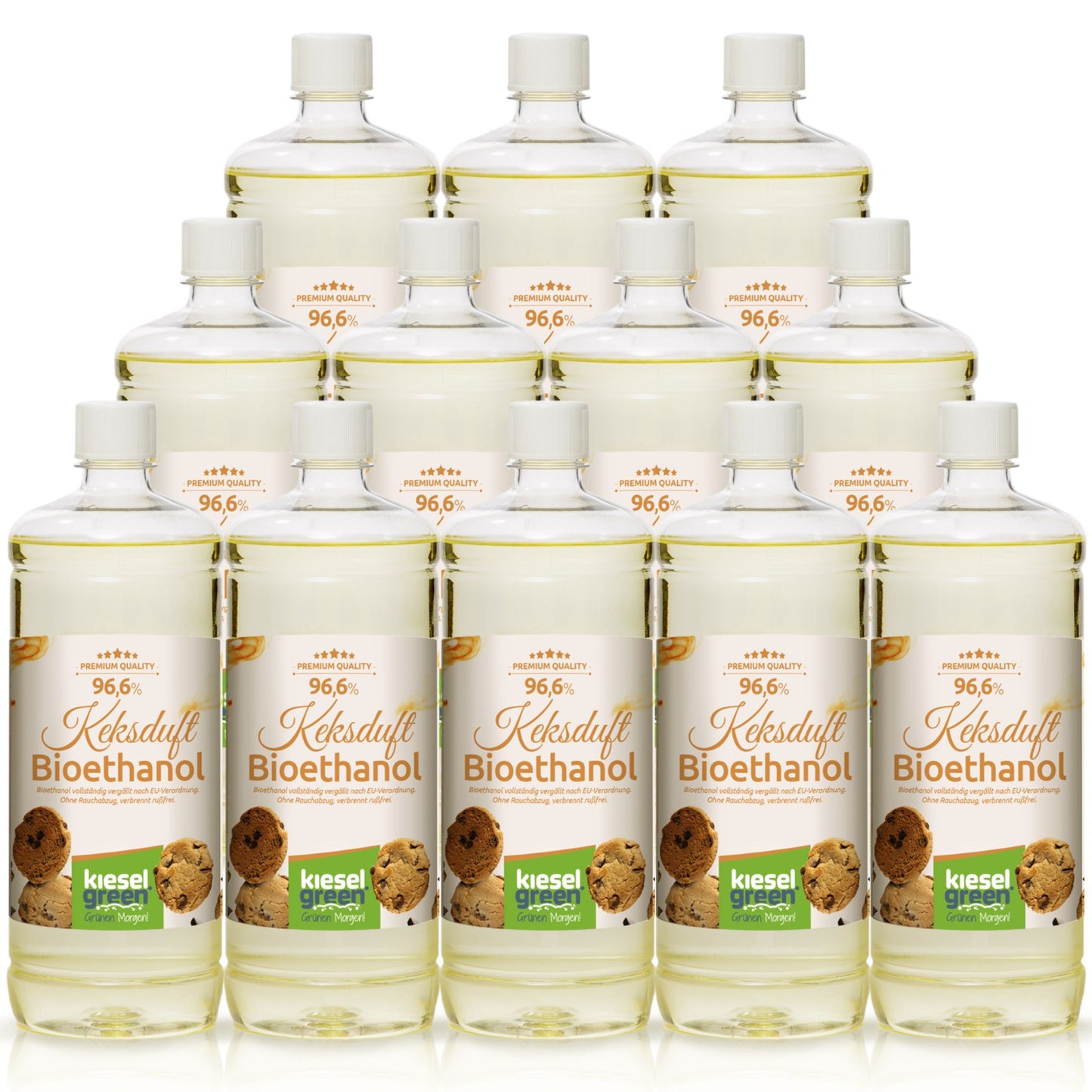 Bioethanol mit Cookies Duft - 12 x 1 Liter