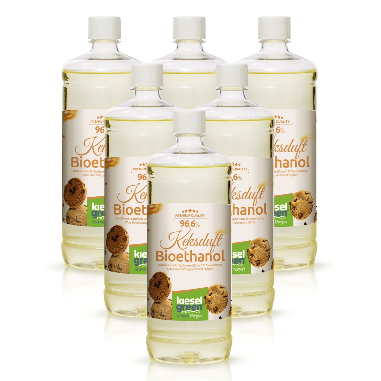 Bioethanol mit Cookies Duft - 6 x 1 Liter