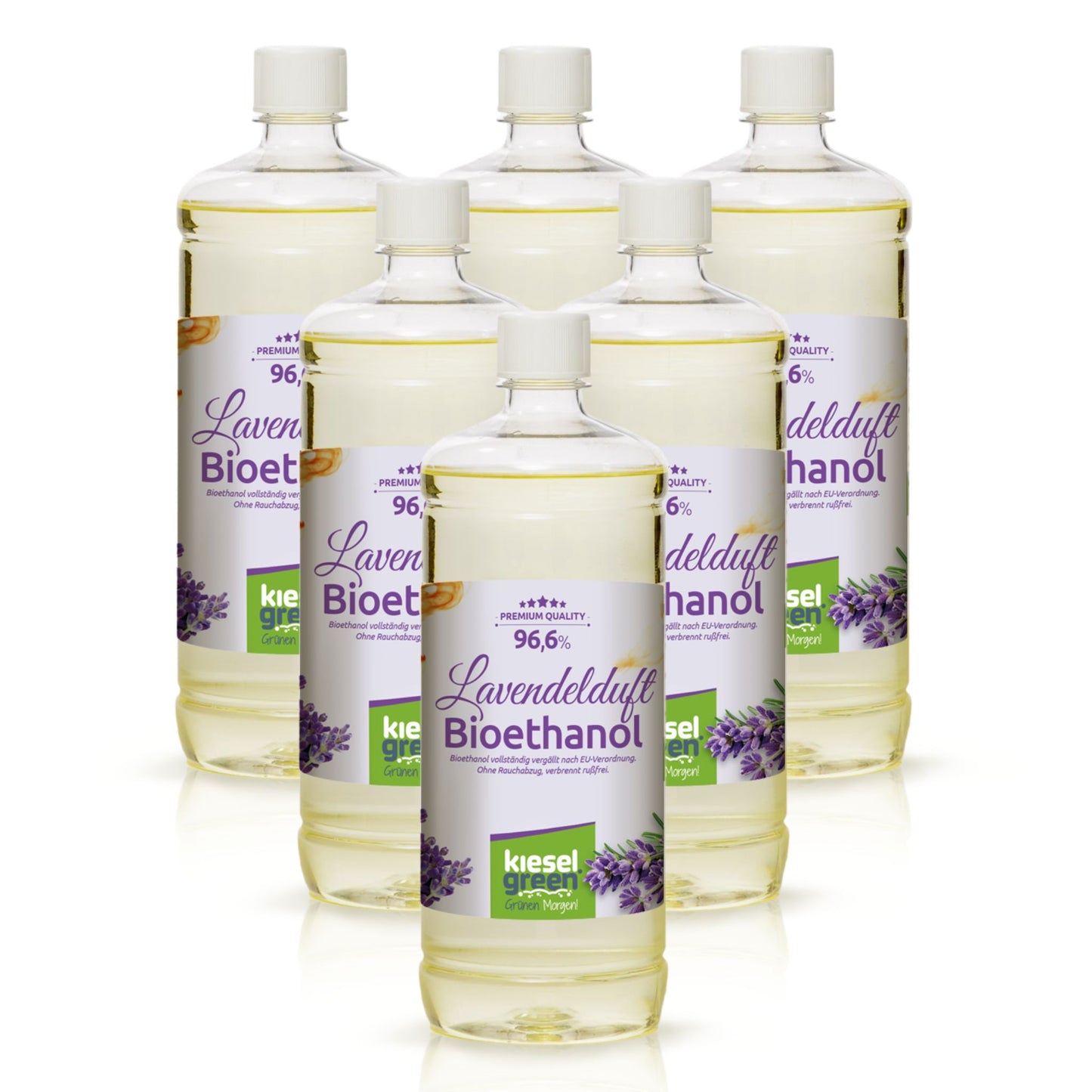 Bioethanol mit Lavendel Duft - 6 x 1 Liter