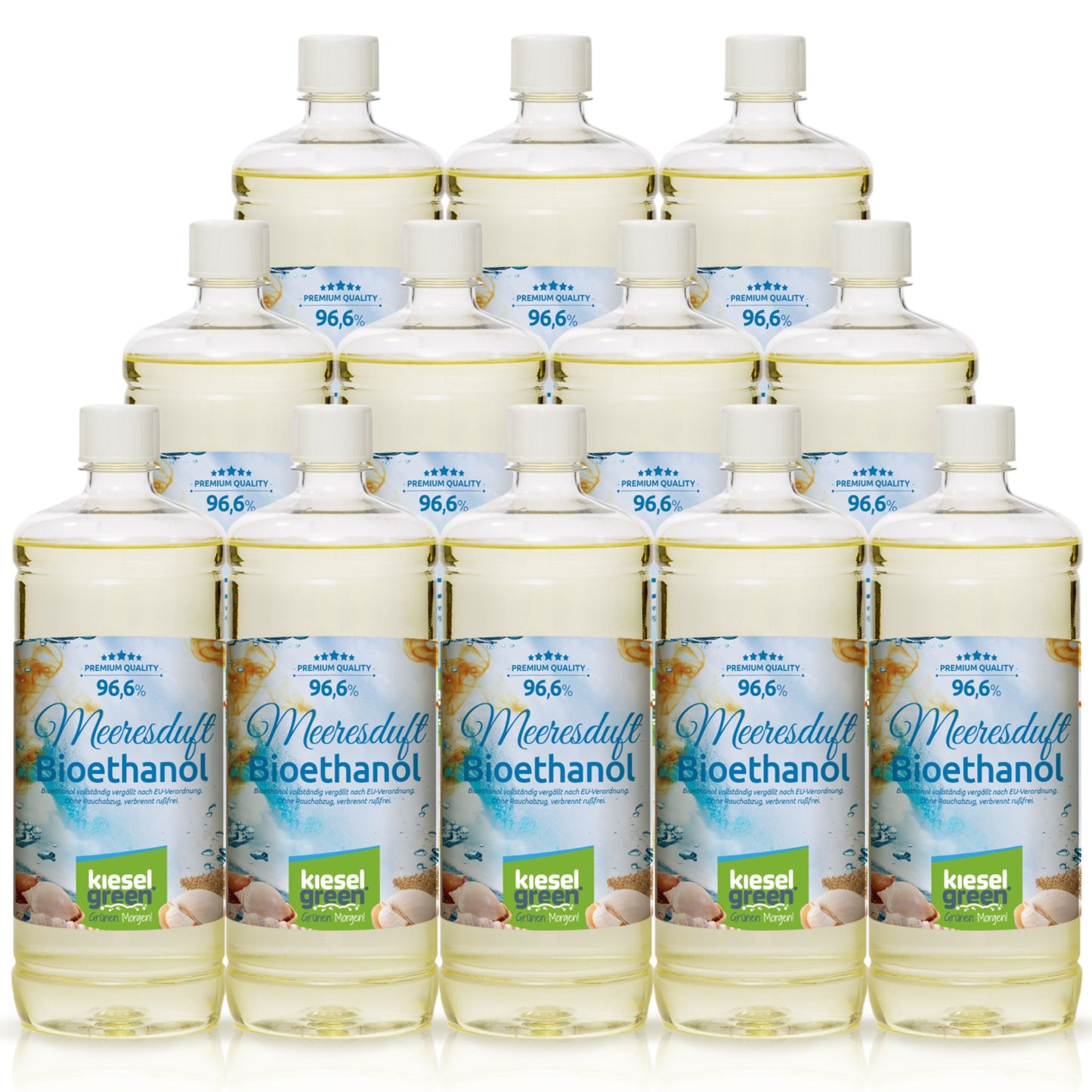 Bioethanol mit Meer Duft - 12 x 1 Liter