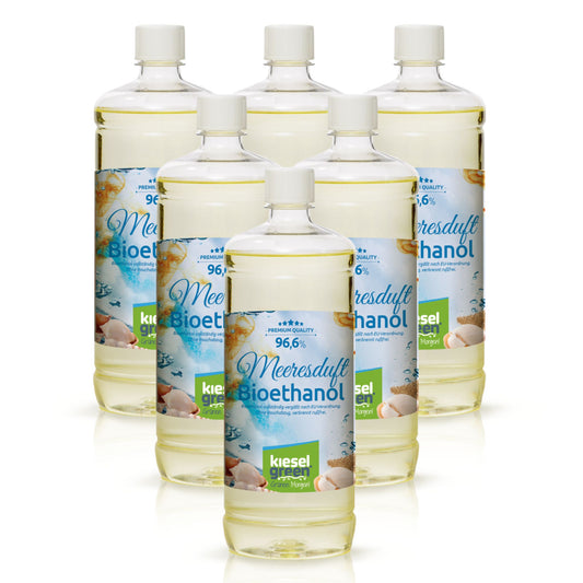 Bioethanol mit Meer Duft - 6 x 1 Liter