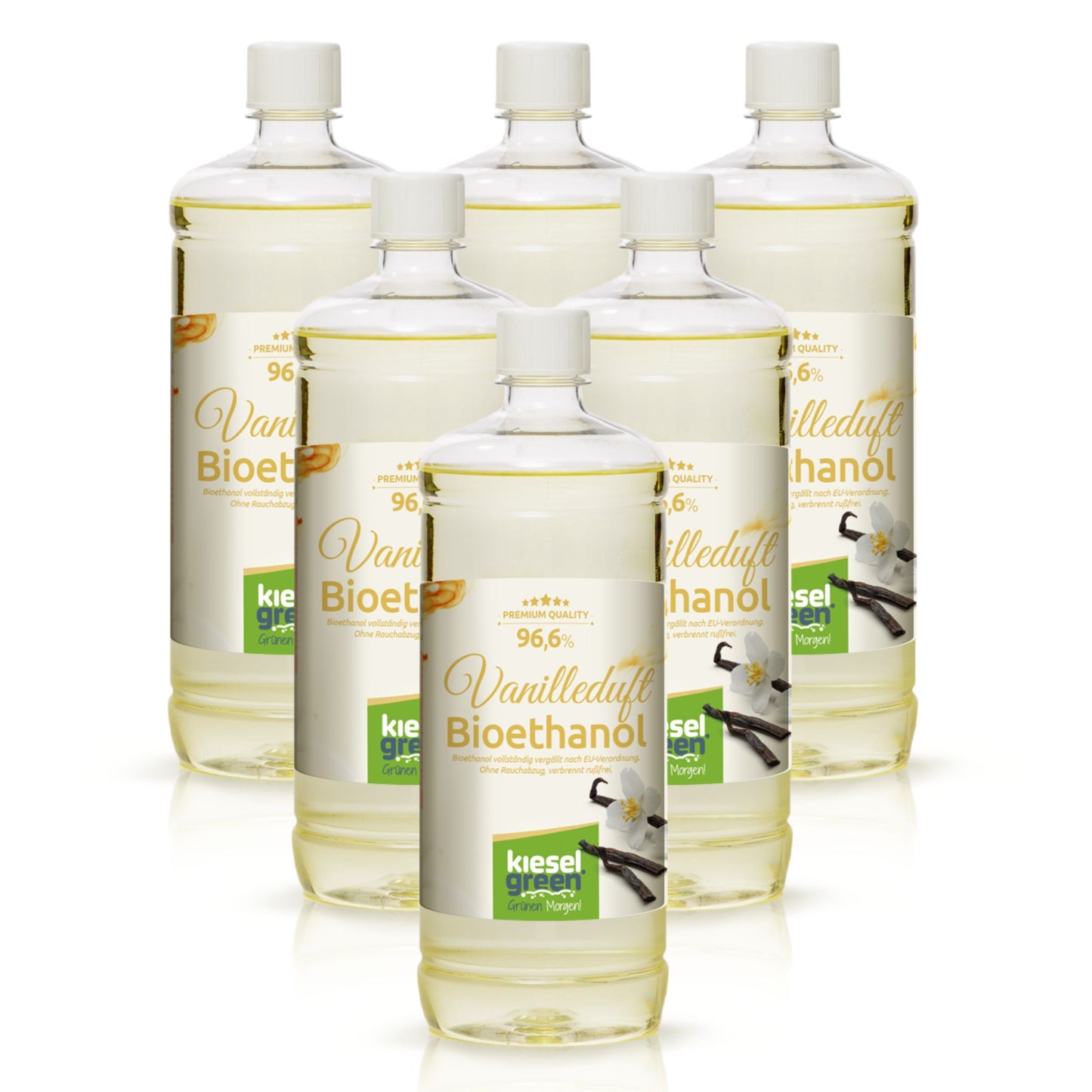 Bioethanol mit Vanille Duft - 6 x 1 Liter